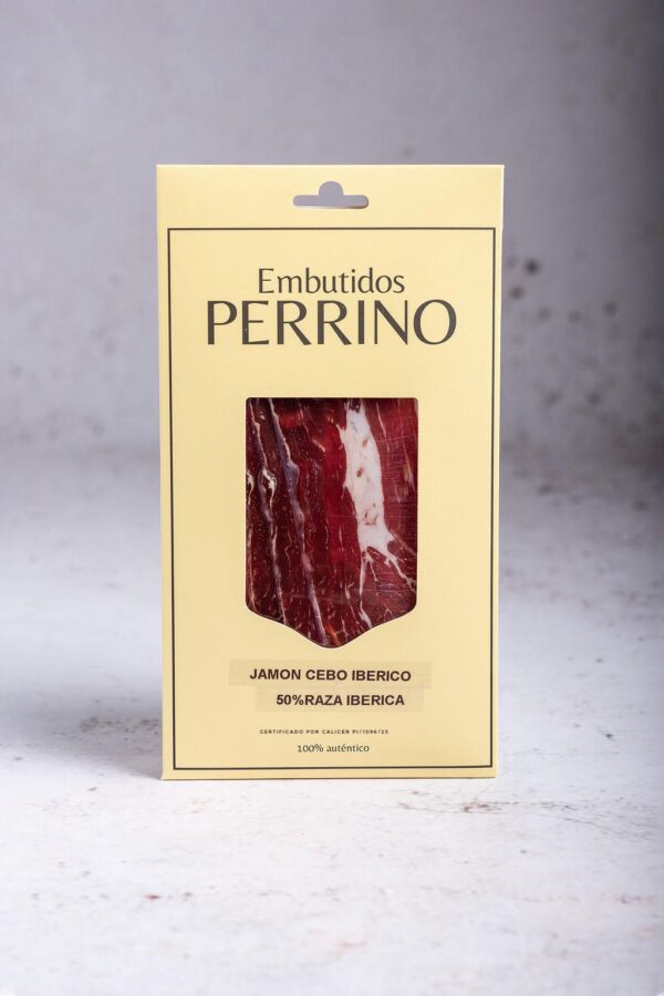 Jamón de Cebo ibérico 50% Raza ibérica Sobre Loncheado